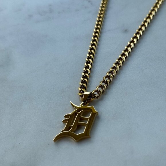 Nike MLB Jewelry - Detroit Tigers Chain - 5mm Cuban - 20" Gold Chain - MLB - Baseball - Unisex